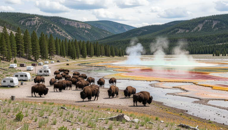 Yellowstone National Park – Best for Wildlife and Geothermal Wonders