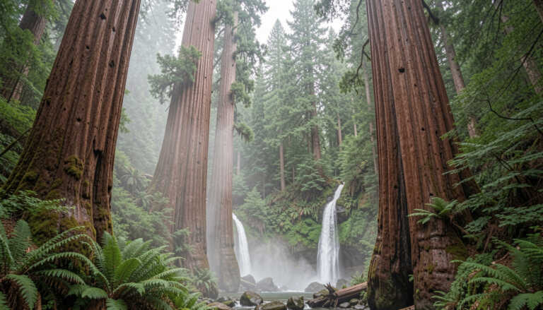 Redwood National and State Parks & Fern Falls, California