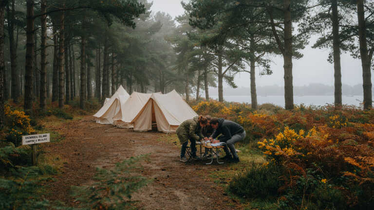 Brownsea Island Campsite, Dorset, England